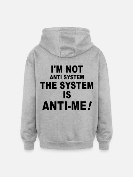 the system - Oversized Unisex Hoodie - heather grey