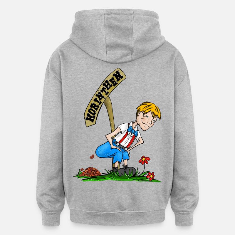 Korinthenkacker blond - Oversized Unisex Hoodie - Grau meliert