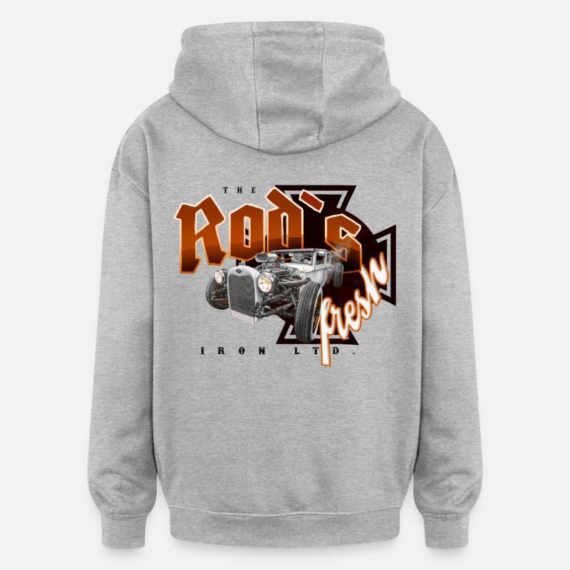 rod´s fresh - Sweat à capuche oversize unisexe - gris chiné
