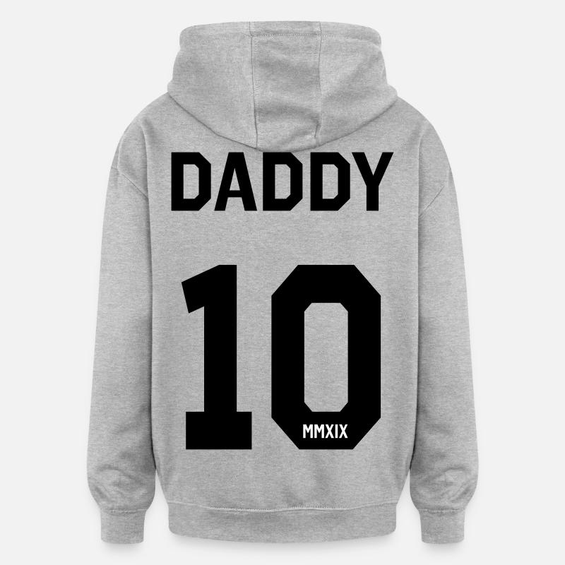 Papa 2019 - Sweat à capuche oversize unisexe - gris chiné