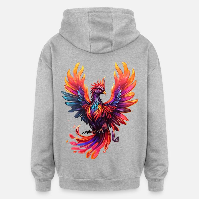 Firebird - Sweat à capuche oversize unisexe - gris chiné