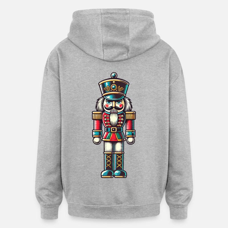 Traditional Nutcracker Christmas Magic - Oversized Unisex Hoodie - heather grey