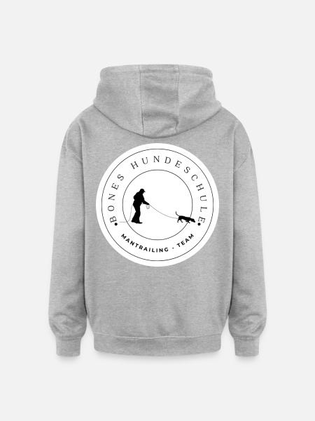 Mantrailing Team - Oversized Unisex Hoodie - Grau meliert
