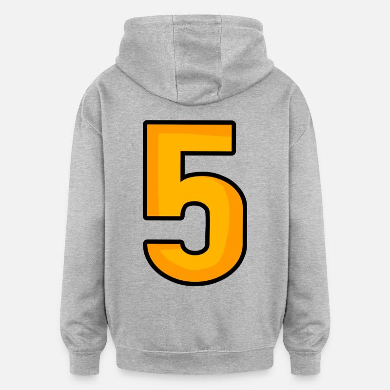 Point 5 - Sweat à capuche oversize unisexe - gris chiné