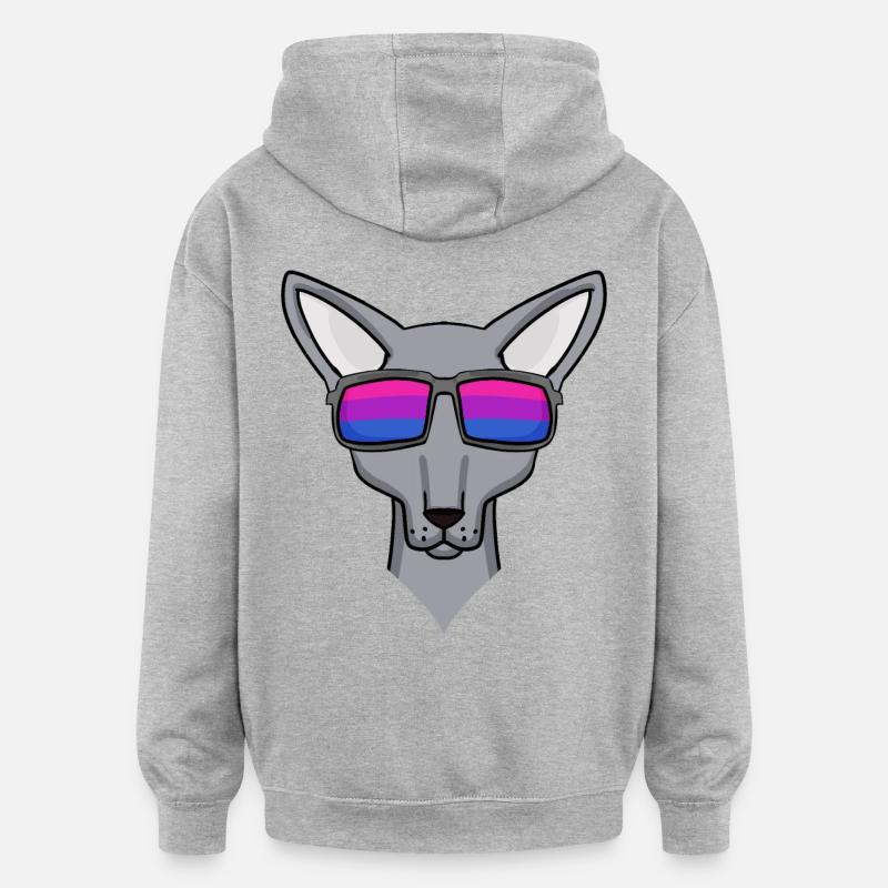 Cadeau bisexuel Sphynx Cat - Sweat à capuche oversize unisexe - gris chiné