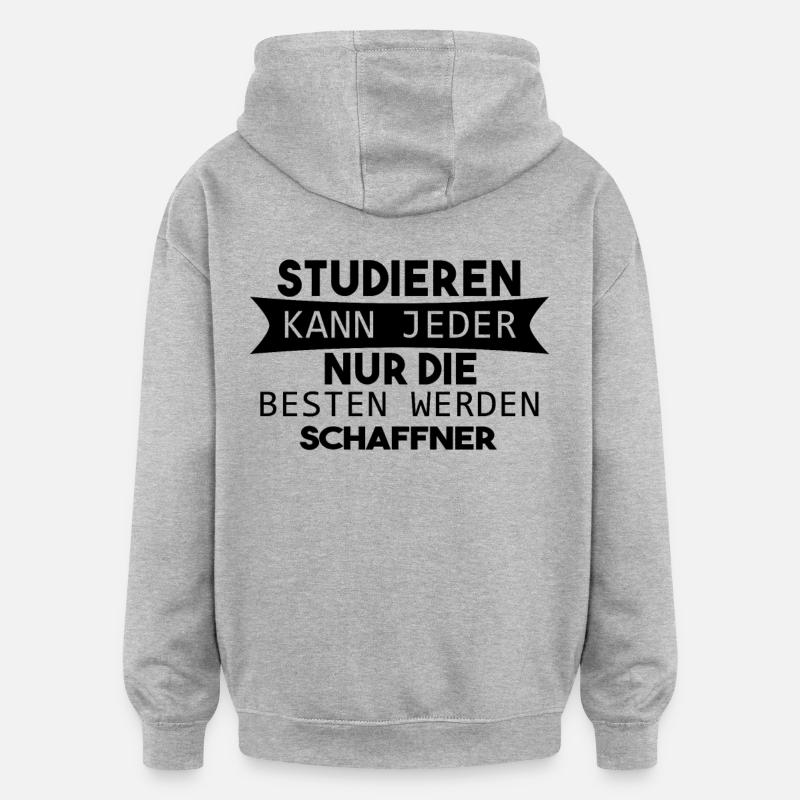 Schaffner Geschenk - Oversized Unisex Hoodie - Grau meliert