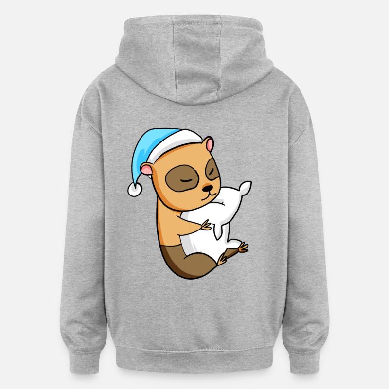 Cochon d’Inde Bébé - Sweat à capuche oversize unisexe - gris chiné