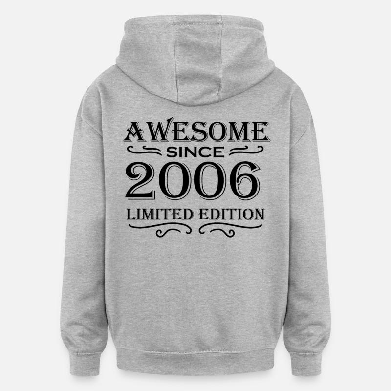 2006 - Millésime - Sweat à capuche oversize unisexe - gris chiné