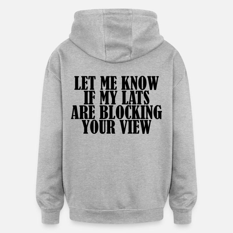 Lats Blocking View - Oversized Unisex Hoodie - heather grey