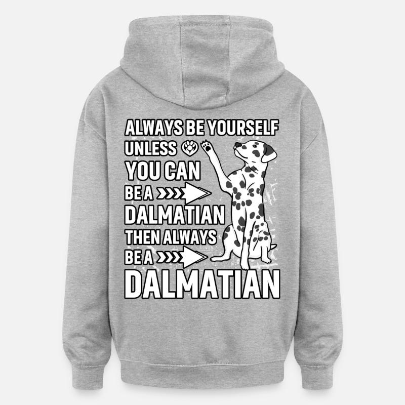 Dalmatiner Lustiger Spruch - Oversized Unisex Hoodie - Grau meliert