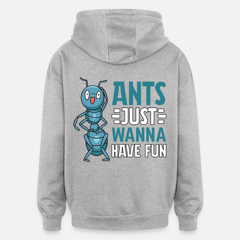 Et je veux juste m'amuser - Sweat à capuche oversize unisexe - gris chiné