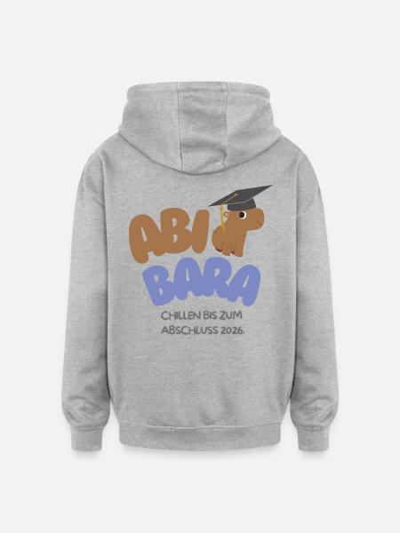 AbiBara 2026 Chilling until graduation - Oversized Unisex Hoodie - heather grey