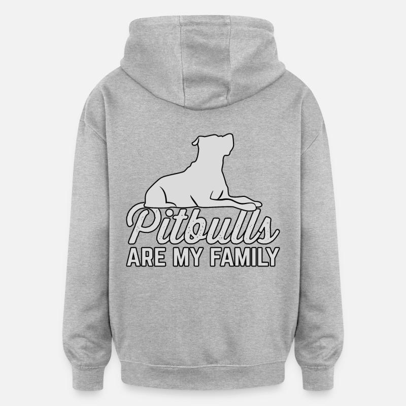 Les pitbulls sont mes amicaux - Sweat à capuche oversize unisexe - gris chiné