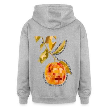 Diso orange - Oversized Unisex Hoodie - Grau meliert - Hinten - Noah (186cm)