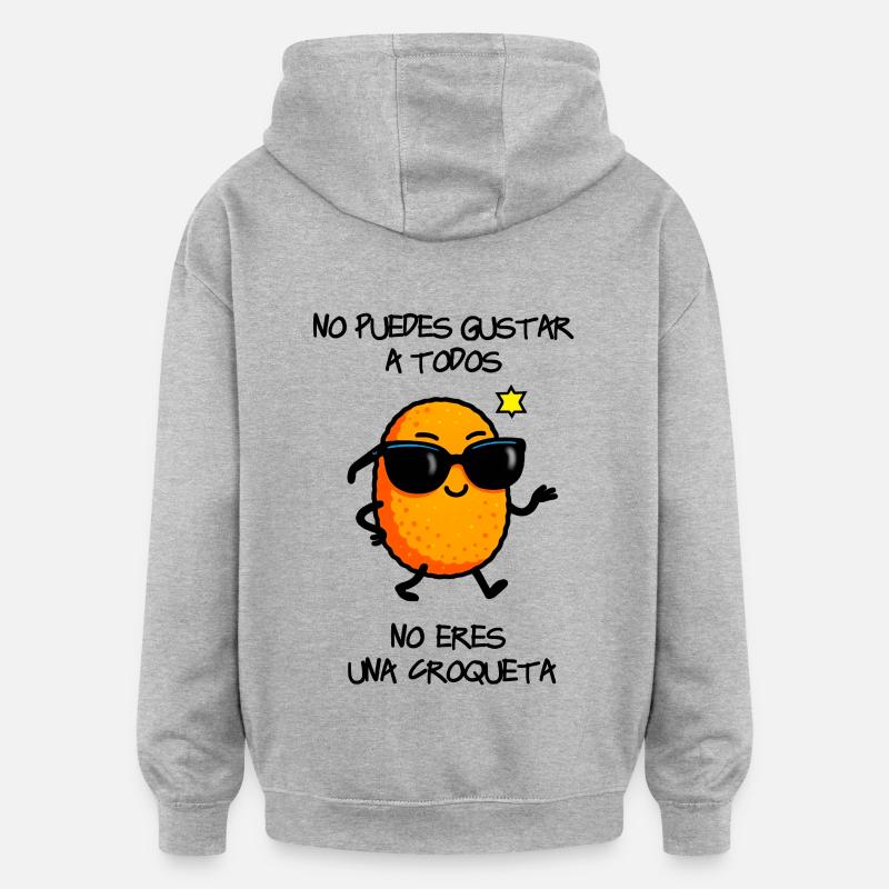 Mode Krokette - Oversized Unisex Hoodie - Grau meliert