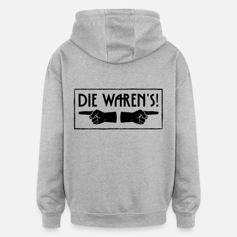 Die waren's - Oversized Unisex Hoodie - Grau meliert