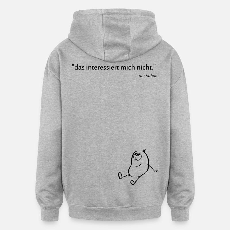 Die Bohne - Oversized Unisex Hoodie - Grau meliert