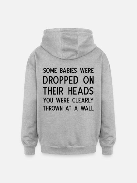 Funny Saying - Oversized Unisex Hoodie - heather grey