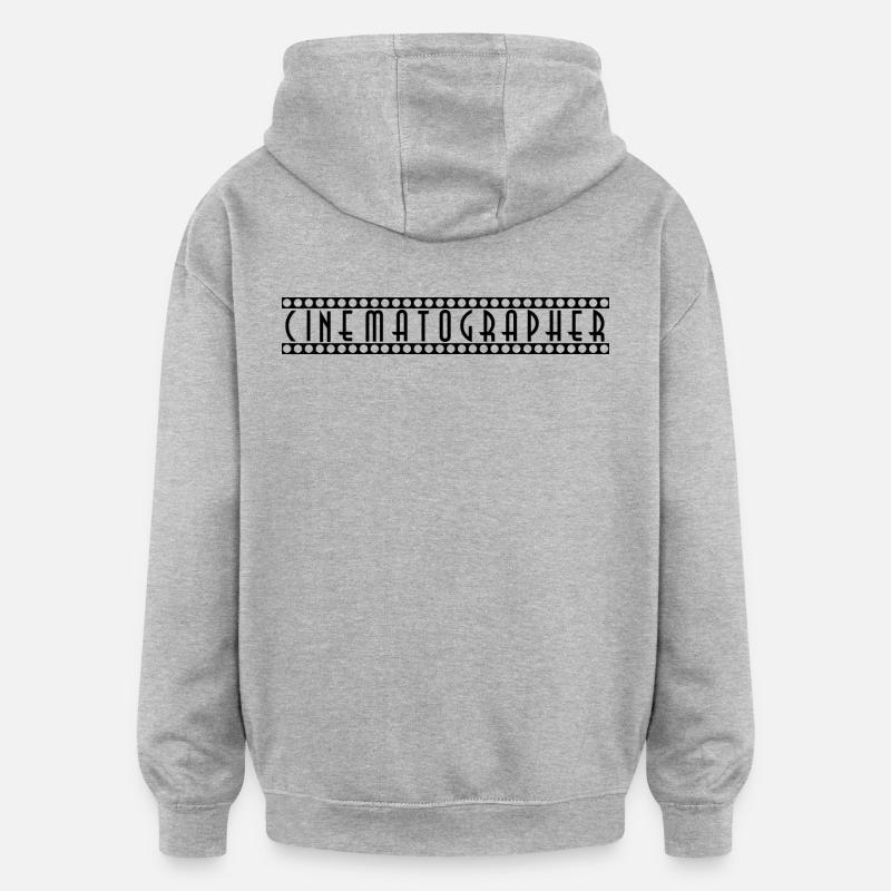 Cinéaste - Sweat à capuche oversize unisexe - gris chiné
