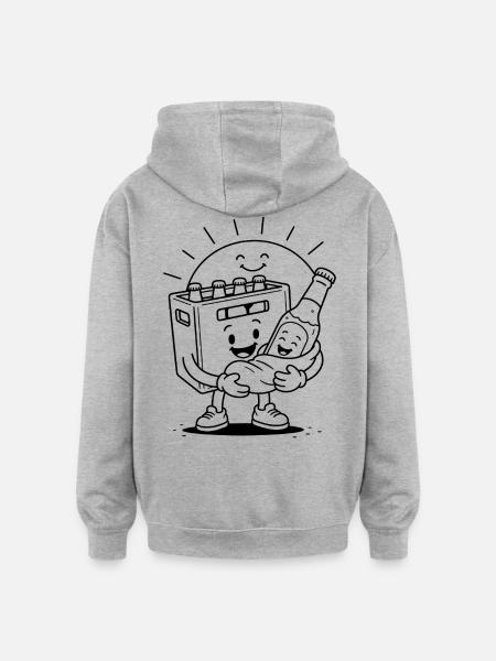 Kasti and Bierli Casual - Oversized Unisex Hoodie - heather grey