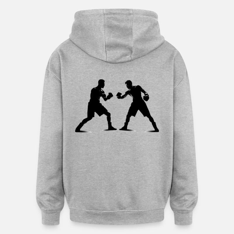 Boxen - Oversized Unisex Hoodie - Grau meliert