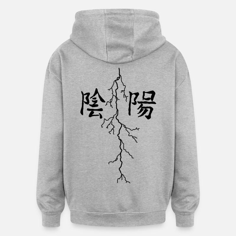 Conception de l’éclairage - Sweat à capuche oversize unisexe - gris chiné