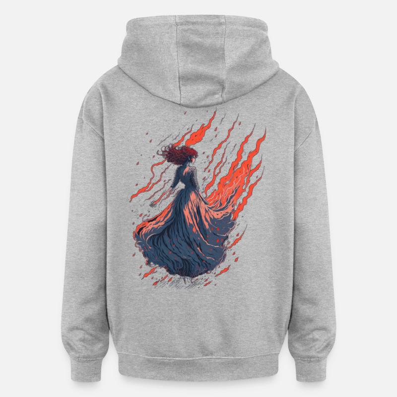 Ghost fau - Oversized Unisex Hoodie - heather grey