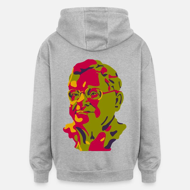 man - Oversized Unisex Hoodie - Grau meliert