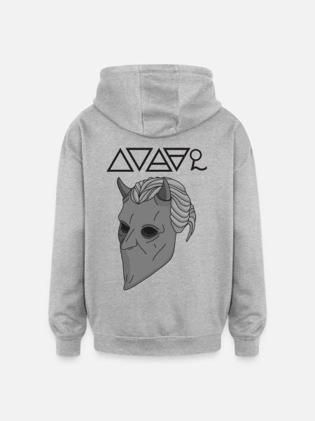 The Paintless Ghoul - Oversized Unisex Hoodie - heather grey
