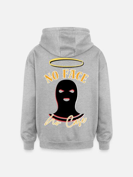No face no case - Oversized Unisex Hoodie - heather grey