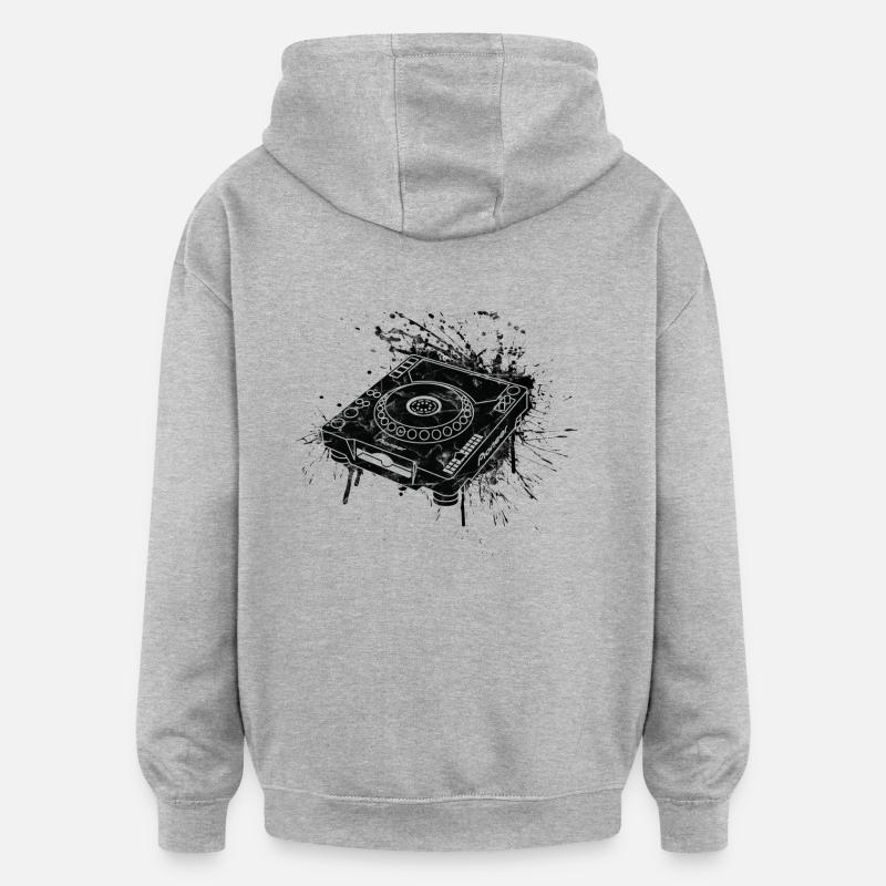 CDJ 1000 Graffiti DJ - Sweat à capuche oversize unisexe - gris chiné