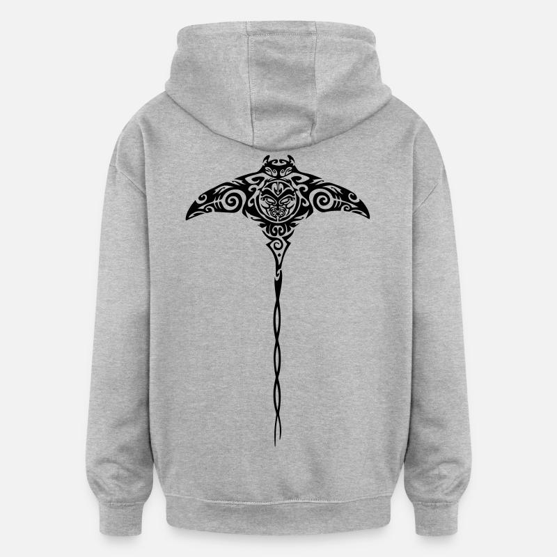 Aloha Ray - Sweat à capuche oversize unisexe - gris chiné