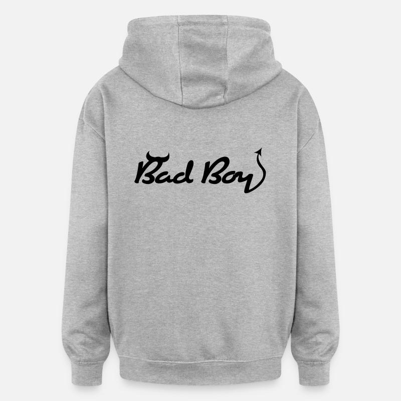 Böser Junge! - Oversized Unisex Hoodie - Grau meliert