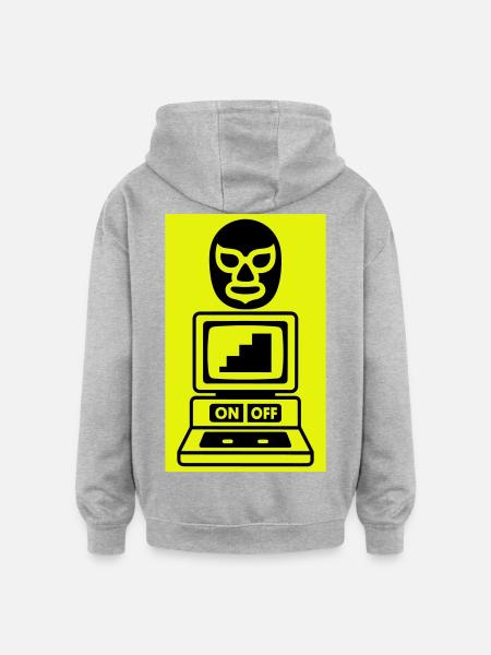 Computercult - Oversized Unisex Hoodie - heather grey