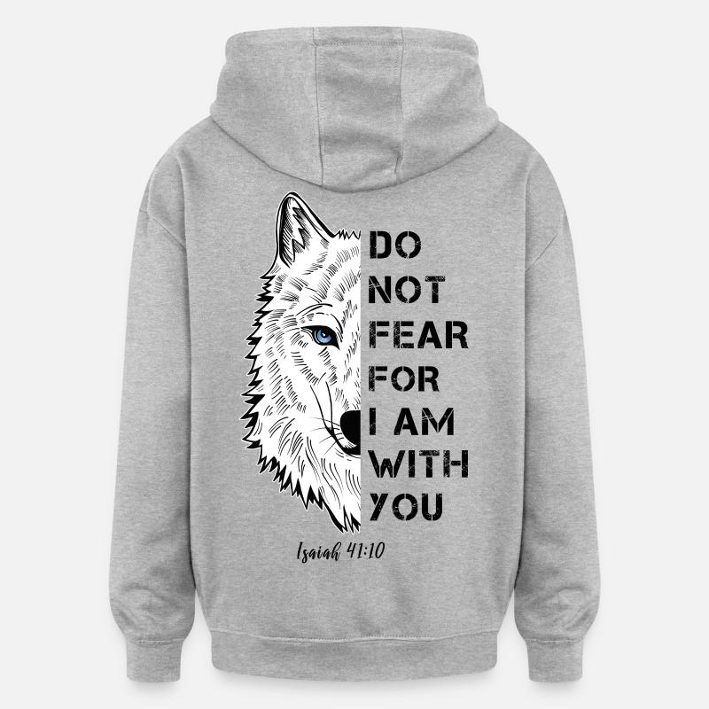 Religious quote - Oversized Unisex Hoodie - heather grey