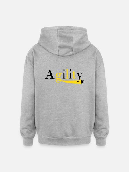 Agility tunnel - Oversized Unisex Hoodie - heather grey