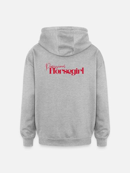 Cavalière professionnelle - Sweat à capuche oversize unisexe - gris chiné