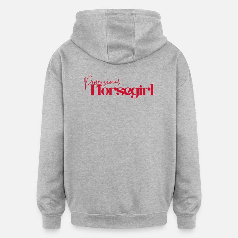 Cavalière professionnelle - Sweat à capuche oversize unisexe - gris chiné