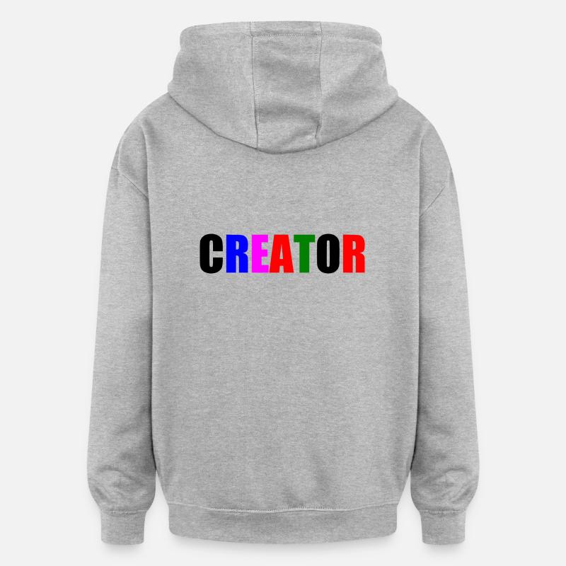 Creator - Oversized Unisex Hoodie - heather grey