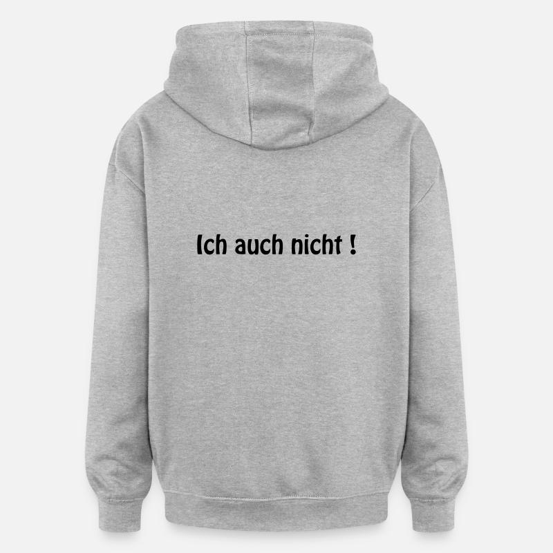 Schizo - Sweat à capuche oversize unisexe - gris chiné