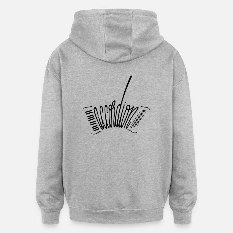 accordeon - Sweat à capuche oversize unisexe - gris chiné