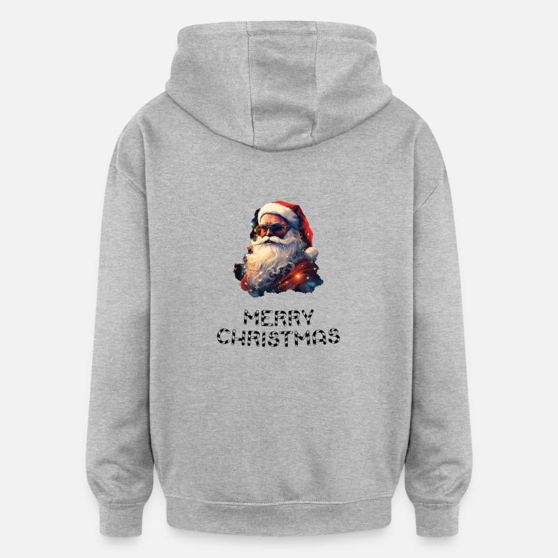 Père Noël - Marry Christmas - Sweat à capuche oversize unisexe - gris chiné