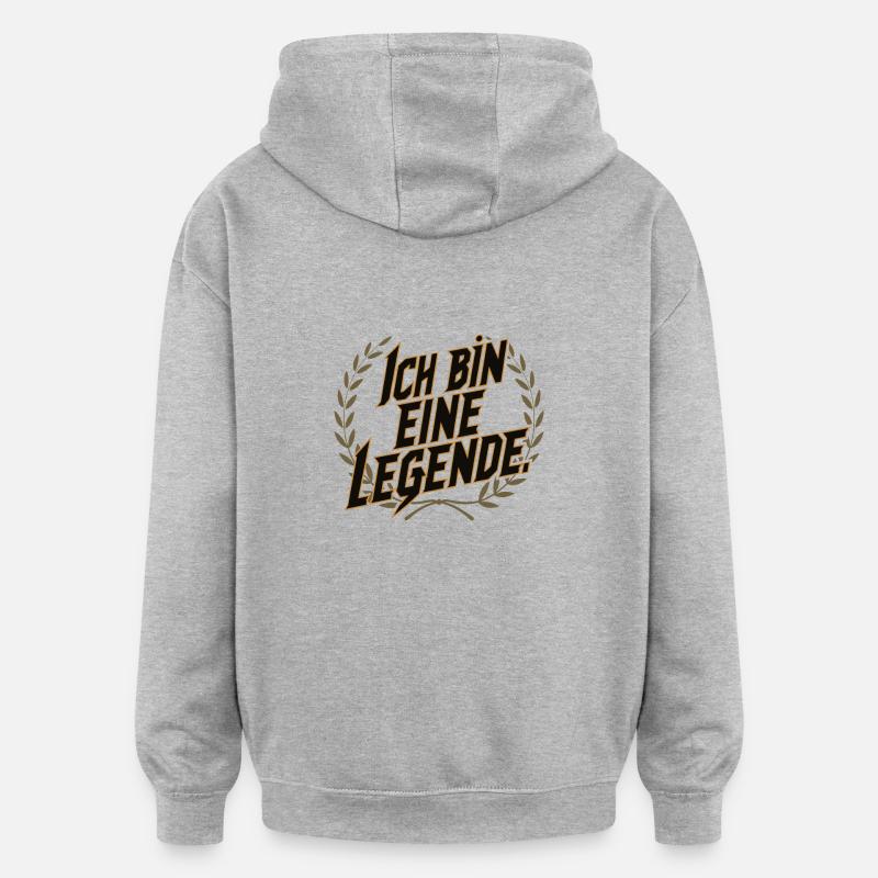 Je suis une légende - Sweat à capuche oversize unisexe - gris chiné