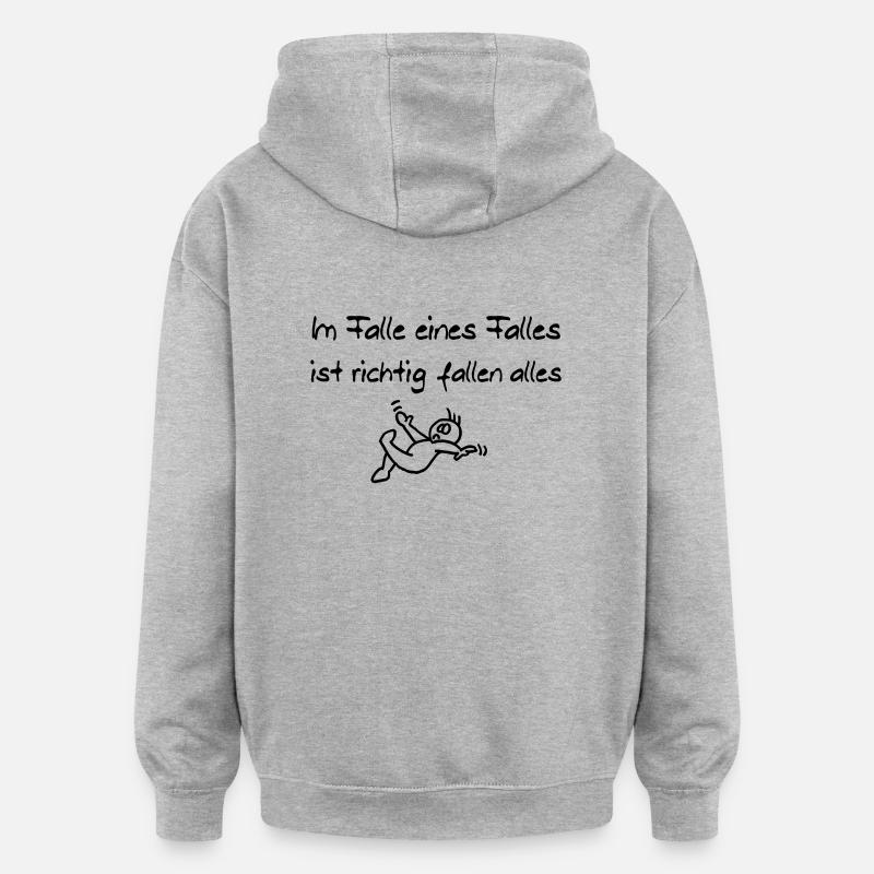 Juste au cas où - Sweat à capuche oversize unisexe - gris chiné