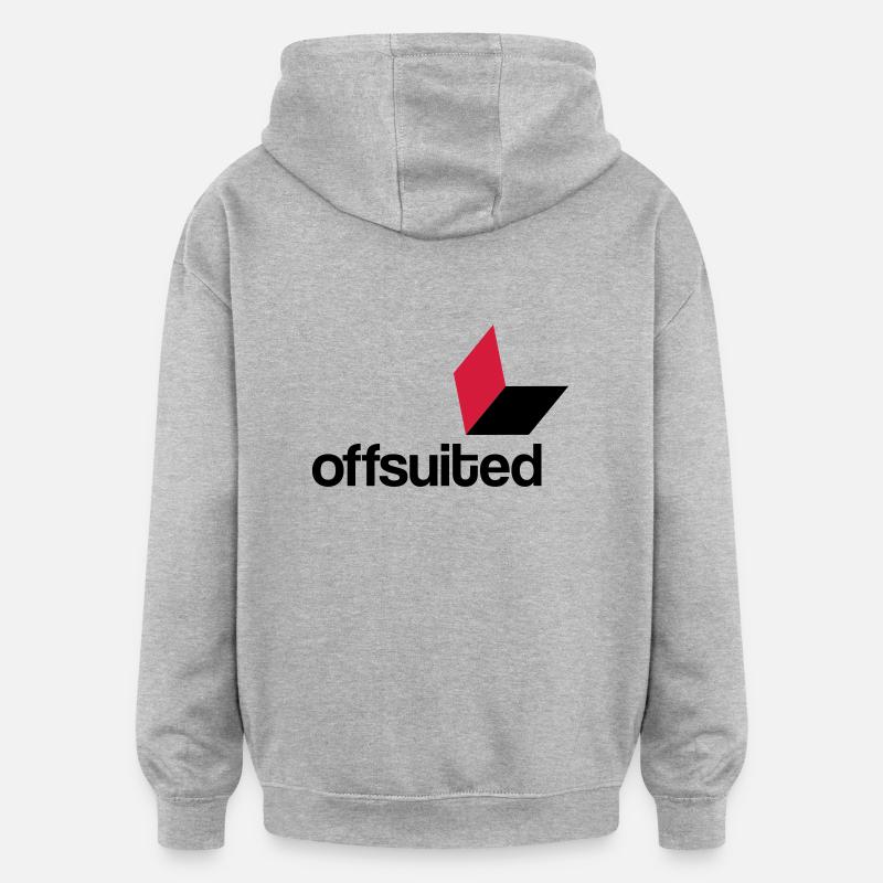 offsuited logo schwarz - Oversized Unisex Hoodie - Grau meliert