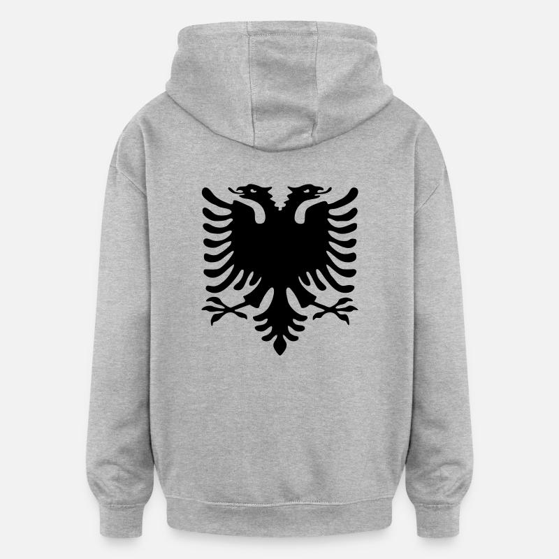 Kosovo - Sweat à capuche oversize unisexe - gris chiné