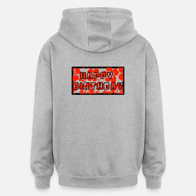 20. 20 ÅR. 20-ÅRSJUBILEUM. FÖDELSEDAG 20 ÅR. - Oversized luvtröja unisex - gråmelerad