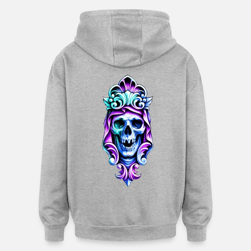 skullptur - Sweat à capuche oversize unisexe - gris chiné