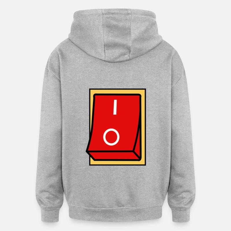 ON - OFF SWITCH - Oversized Unisex Hoodie - heather grey