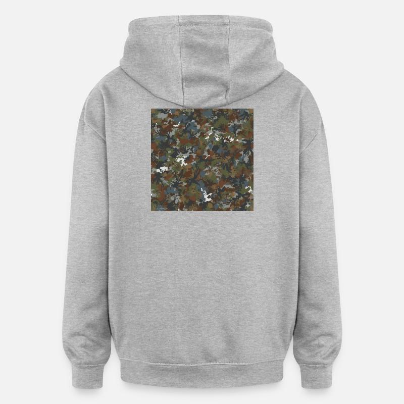 Waldtarnung 4 Saisons - Oversized Unisex Hoodie - Grau meliert
